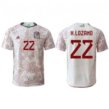 Jalkapallo Pelipaidat/Peliasut Meksiko Hirving Lozano 22 Vieraspelipaita Mm-Kisat 2022 Jalkapallo Pelipaidat/Peliasut Meksiko Hirving Lozano 22 Vieraspelipaita Mm-Kisat 2022